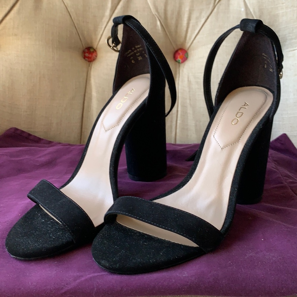 Suede Aldo Black Heels